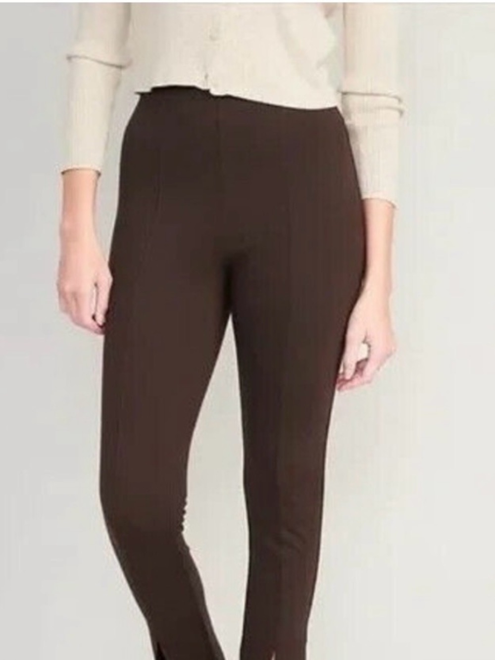 Old Navy Stevie Classic High-Waist Brown Ponte Leggings